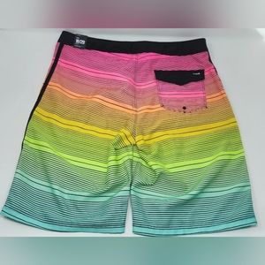 Hurley Boys Rainbow Stripe Swim Trunks Board Shorts 18/29